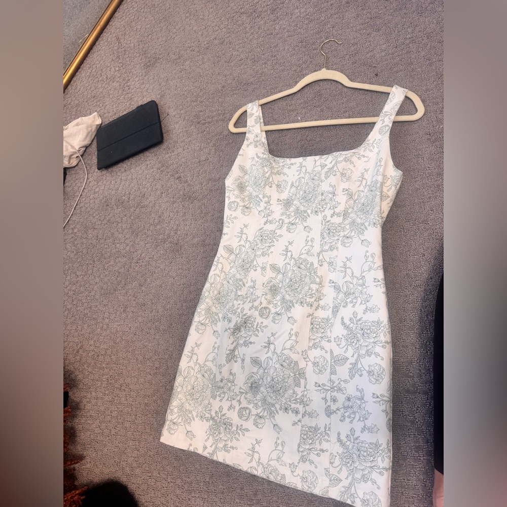House of Harlow White and green Floral Mini Dress